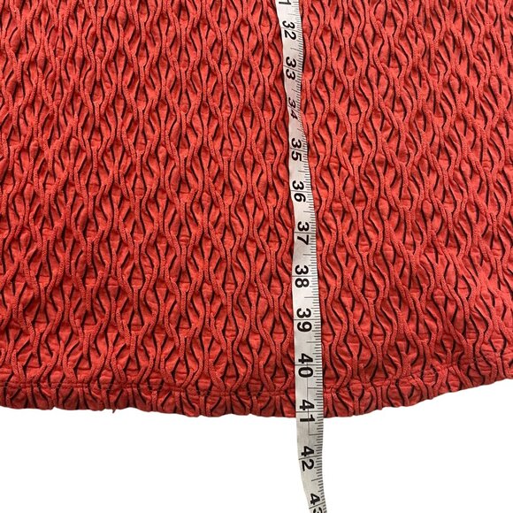 Habitat Sleeveless coral pink Red Textured Knit Dress M  Rayon Blend stretch - Picture 11 of 11